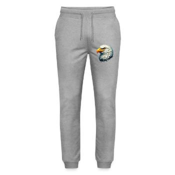 Eagle - Stanley/Stella Mover Unisex Organic Jogging Trousers - heather grey - Front - Marisol (170cm) & Nik (191cm)