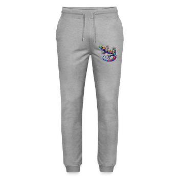 Gecko - Pantalon de jogging bio MOVER Stanley/Stella unisexe - gris chiné - Devant - Marisol (170cm) & Nik (191cm)