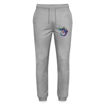 Gecko - Stanley/Stella Unisex Bio Jogginghose Mover  - Grau meliert - Vorne - Marisol (170cm) & Nik (191cm)