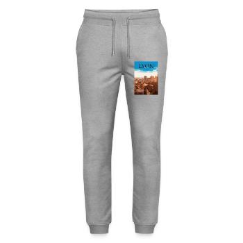Lyon - Stanley/Stella Mover Unisex Organic Jogging Trousers - heather grey - Front - Marisol (170cm) & Nik (191cm)