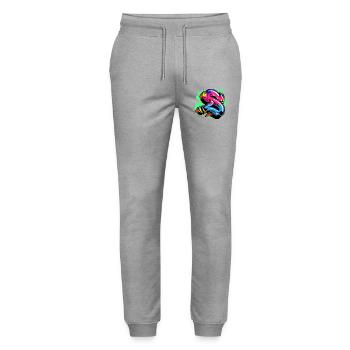 Street Art Graffiti Art Drawing Illustration - Stanley/Stella Mover Unisex Organic Jogging Trousers - heather grey - Front - Marisol (170cm) & Nik (191cm)