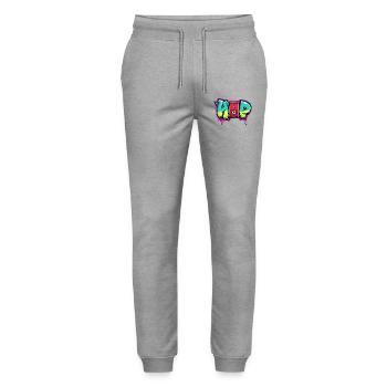 Street Art Graffiti Spray Can Art Saying - Stanley/Stella Mover Unisex Organic Jogging Trousers - heather grey - Front - Marisol (170cm) & Nik (191cm)