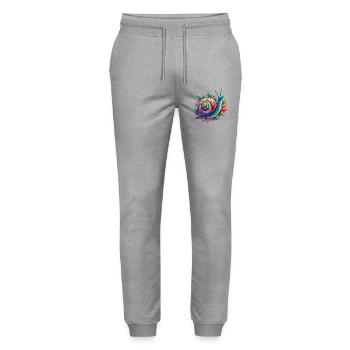 Schnecke - Stanley/Stella Unisex Bio Jogginghose Mover  - Grau meliert - Vorne - Marisol (170cm) & Nik (191cm)