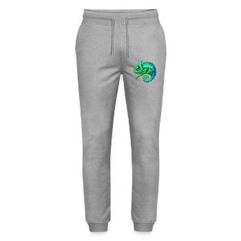 Chameleon - Stanley/Stella Mover Unisex Organic Jogging Trousers - heather grey - Front - Marisol (170cm) & Nik (191cm)
