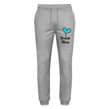MAMA. MUTTERTAG. SCHÖNEN MUTTERTAG - Stanley/Stella Unisex Bio Jogginghose Mover  - Grau meliert - Vorne - Marisol (170cm) & Nik (191cm)