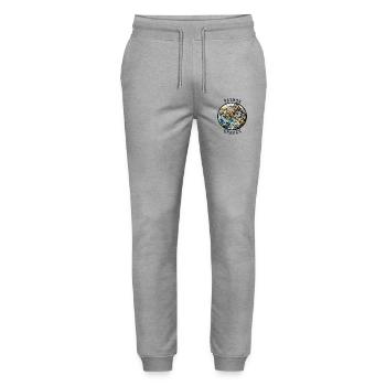 Patmos Griechenland Urlaub Ägäisches Meer Reisen - Stanley/Stella Unisex Bio Jogginghose Mover  - Grau meliert - Vorne - Marisol (170cm) & Nik (191cm)