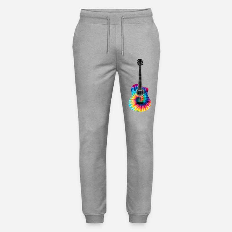 Mehrfarbiges Batik-Gitarrendesign - Stanley/Stella Unisex Bio Jogginghose Mover  - Grau meliert