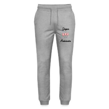 HAPPY BIRTHDAY - Stanley/Stella Mover Unisex Organic Jogging Trousers - heather grey - Front - Marisol (170cm) & Nik (191cm)