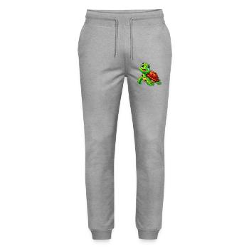 Turtle - Stanley/Stella Mover Unisex Organic Jogging Trousers - heather grey - Front - Marisol (170cm) & Nik (191cm)