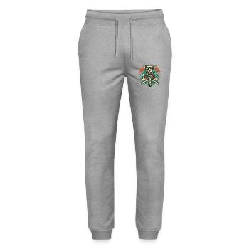 Ratsking Ratlook Shirt – Rustikaler Custom Style - Stanley/Stella Unisex Bio Jogginghose Mover  - Grau meliert - Vorne - Marisol (170cm) & Nik (191cm)