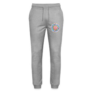 Seelen Lotus - Sonja Ariel von Staden - Stanley/Stella Unisex Bio Jogginghose Mover  - Grau meliert - Vorne - Marisol (170cm) & Nik (191cm)