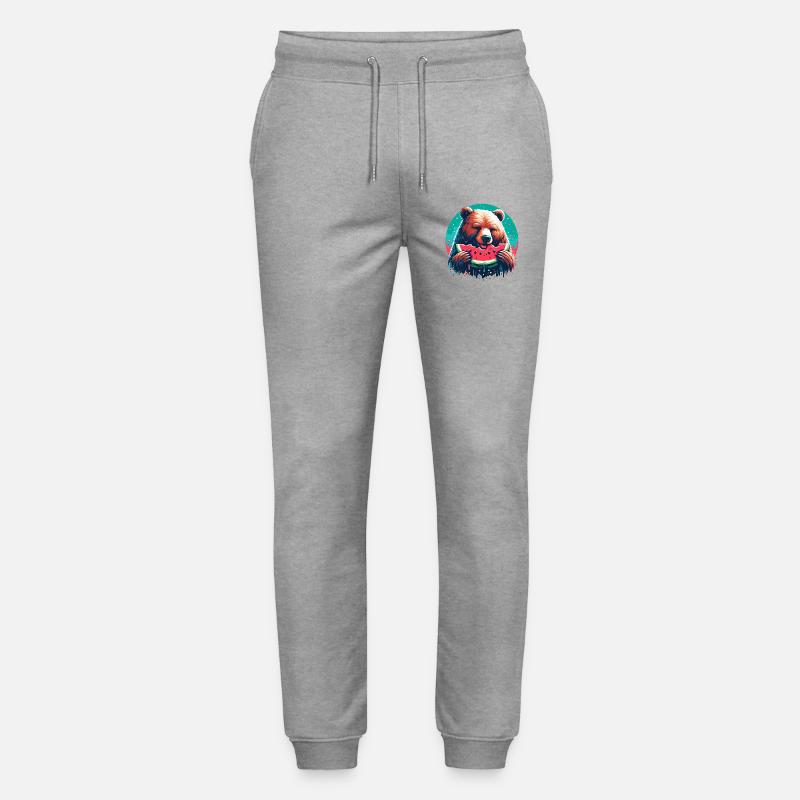 Pastèque ours cadeau délicieux - Pantalon de jogging bio MOVER Stanley/Stella unisexe - gris chiné