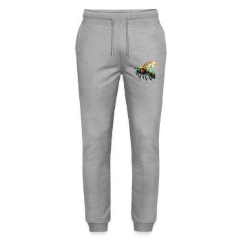 Bee - Stanley/Stella Mover Unisex Organic Jogging Trousers - heather grey - Front - Marisol (170cm) & Nik (191cm)