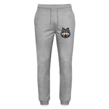 Wolf - Stanley/Stella Mover Unisex Organic Jogging Trousers - heather grey - Front - Marisol (170cm) & Nik (191cm)