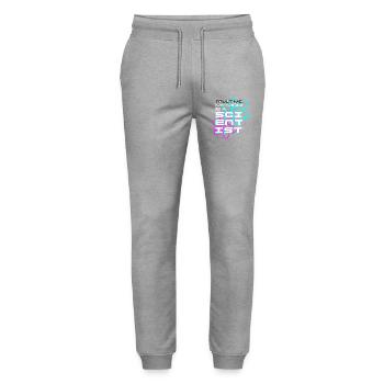 Trust me, my mom's a scientist - Stanley/Stella Unisex Bio Jogginghose Mover  - Grau meliert - Vorne - Marisol (170cm) & Nik (191cm)