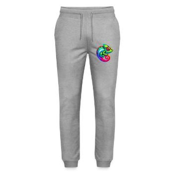 Chameleon - Stanley/Stella Mover Unisex Organic Jogging Trousers - heather grey - Front - Marisol (170cm) & Nik (191cm)