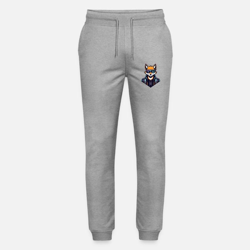 Cyber Fox Neon Tech Wild - Stanley/Stella Unisex Bio Jogginghose Mover  - Grau meliert