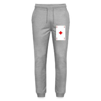 Carte à jouer As de Carreau - Pantalon de jogging bio MOVER Stanley/Stella unisexe - gris chiné - Devant - Marisol (170cm) & Nik (191cm)