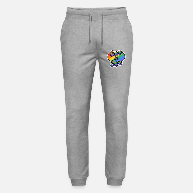 Regenbogenherz: Liebe ist Liebe - Stanley/Stella Unisex Bio Jogginghose Mover  - Grau meliert