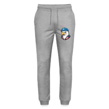 USA Flieger Adler - Stanley/Stella Unisex Bio Jogginghose Mover  - Grau meliert - Vorne - Marisol (170cm) & Nik (191cm)