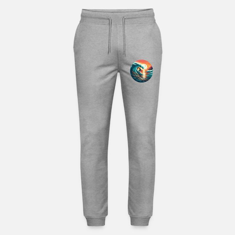 Sunset Surfer - Stanley/Stella Unisex Bio Jogginghose Mover  - Grau meliert