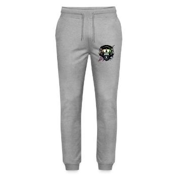 Affe mit Neonbrille - Stanley/Stella Unisex Bio Jogginghose Mover  - Grau meliert - Vorne - Marisol (170cm) & Nik (191cm)
