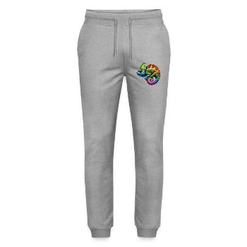 Caméléon - Pantalon de jogging bio MOVER Stanley/Stella unisexe - gris chiné - Devant - Marisol (170cm) & Nik (191cm)