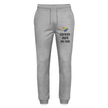 LGBT Pride Month - Equality Hurts No One - Stanley/Stella Mover Unisex Organic Jogging Trousers - heather grey - Front - Marisol (170cm) & Nik (191cm)