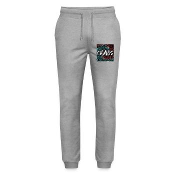 CHAOS - Stanley/Stella Unisex Bio Jogginghose Mover  - Grau meliert - Vorne - Marisol (170cm) & Nik (191cm)