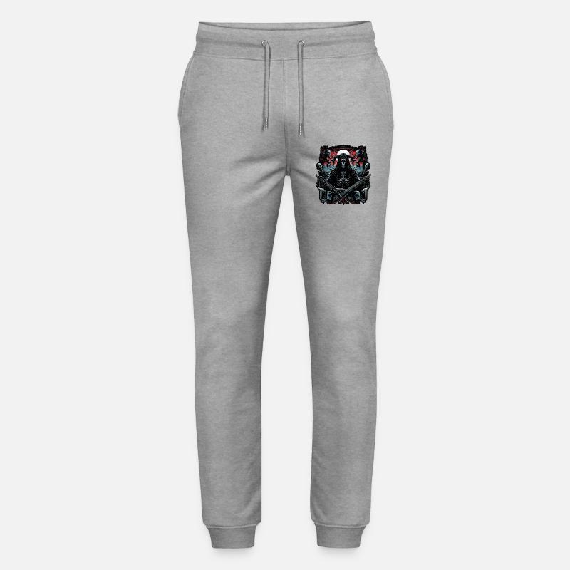 Tod mit Sensenmann Gitarre - Stanley/Stella Unisex Bio Jogginghose Mover  - Grau meliert