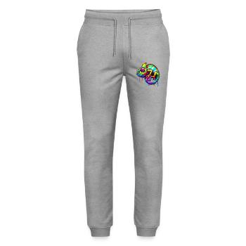 Chameleon - Stanley/Stella Mover Unisex Organic Jogging Trousers - heather grey - Front - Marisol (170cm) & Nik (191cm)