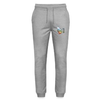 Aquarell Landkarte Serbien - Stanley/Stella Unisex Bio Jogginghose Mover  - Grau meliert - Vorne - Marisol (170cm) & Nik (191cm)