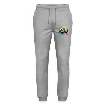 Paresse - Pantalon de jogging bio MOVER Stanley/Stella unisexe - gris chiné - Devant - Marisol (170cm) & Nik (191cm)