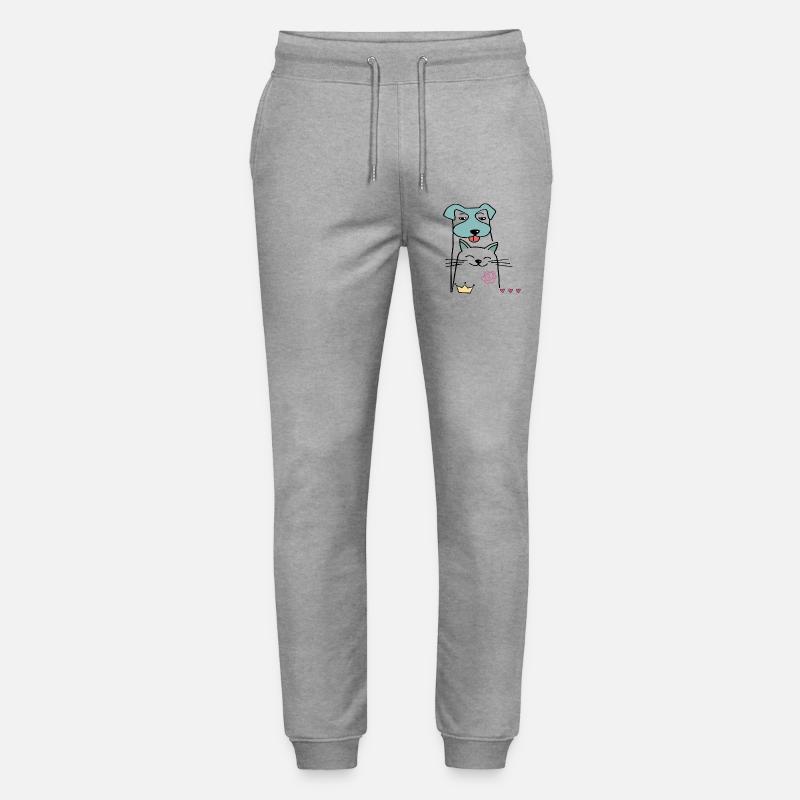 Hund und Katze - Stanley/Stella Unisex Bio Jogginghose Mover  - Grau meliert