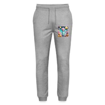 Goblin - Stanley/Stella Mover Unisex Organic Jogging Trousers - heather grey - Front - Marisol (170cm) & Nik (191cm)