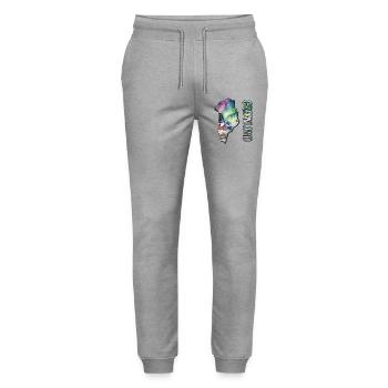 Aquarell Landkarte Grönland - Stanley/Stella Unisex Bio Jogginghose Mover  - Grau meliert - Vorne - Marisol (170cm) & Nik (191cm)
