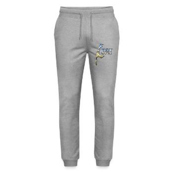 Aquarell Landkarte Sylt - Stanley/Stella Unisex Bio Jogginghose Mover  - Grau meliert - Vorne - Marisol (170cm) & Nik (191cm)
