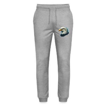 Adler - Stanley/Stella Unisex Bio Jogginghose Mover  - Grau meliert - Vorne - Marisol (170cm) & Nik (191cm)