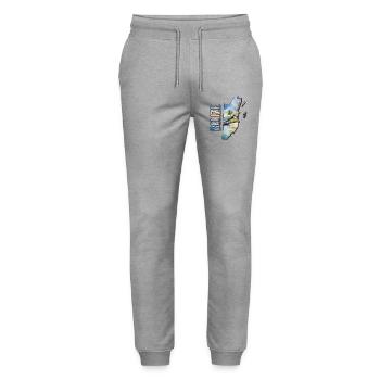 Watercolor Map Belize - Stanley/Stella Mover Unisex Organic Jogging Trousers - heather grey - Front - Marisol (170cm) & Nik (191cm)