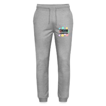 GELIEBTE. VIELEN DANK. DANKE HERRIN - Stanley/Stella Unisex Bio Jogginghose Mover  - Grau meliert - Vorne - Marisol (170cm) & Nik (191cm)