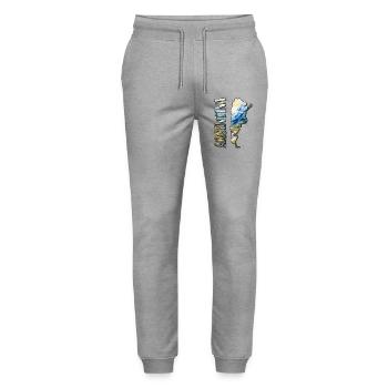 Aquarell Landkarte Argentinien - Stanley/Stella Unisex Bio Jogginghose Mover  - Grau meliert - Vorne - Marisol (170cm) & Nik (191cm)