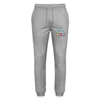 Schule Schulkind - Stanley/Stella Unisex Bio Jogginghose Mover  - Grau meliert - Vorne - Marisol (170cm) & Nik (191cm)