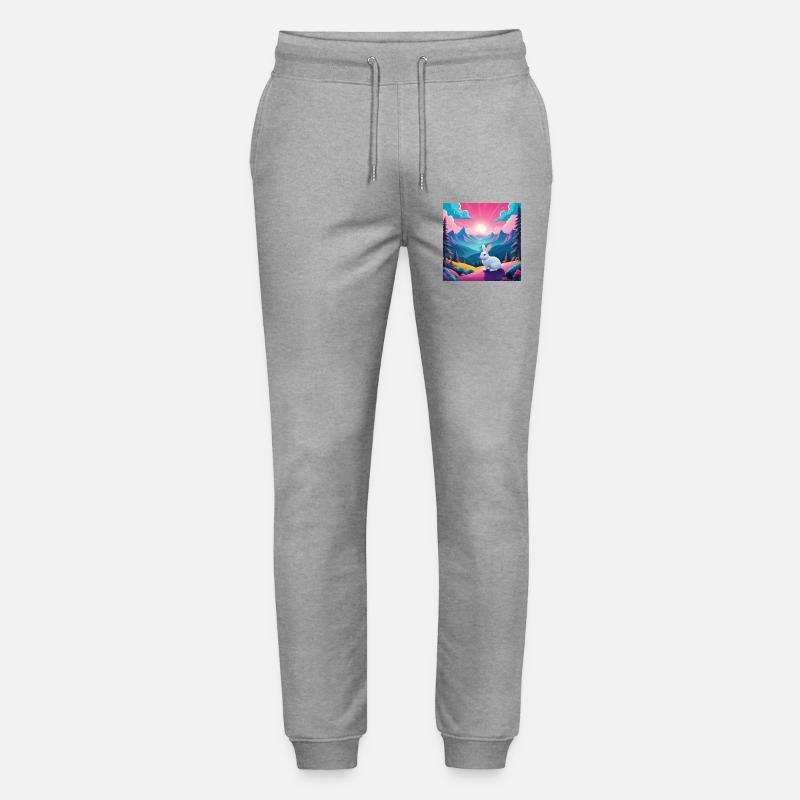 Hase am Berg - Stanley/Stella Unisex Bio Jogginghose Mover  - Grau meliert