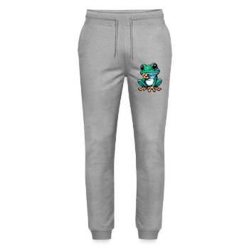 Frosch - Stanley/Stella Unisex Bio Jogginghose Mover  - Grau meliert - Vorne - Marisol (170cm) & Nik (191cm)
