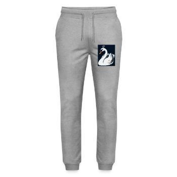 Swan - Stanley/Stella Mover Unisex Organic Jogging Trousers - heather grey - Front - Marisol (170cm) & Nik (191cm)