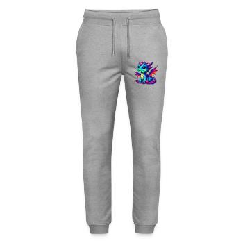 Dragon - Stanley/Stella Mover Unisex Organic Jogging Trousers - heather grey - Front - Marisol (170cm) & Nik (191cm)