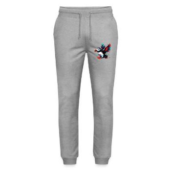 Macareux - Pantalon de jogging bio MOVER Stanley/Stella unisexe - gris chiné - Devant - Marisol (170cm) & Nik (191cm)