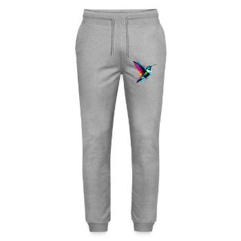 Hummingbird - Stanley/Stella Mover Unisex Organic Jogging Trousers - heather grey - Front - Marisol (170cm) & Nik (191cm)