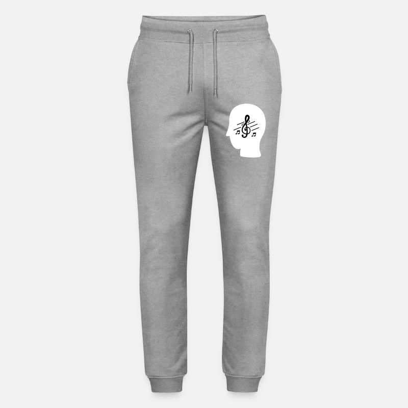 MUSIC IN MY MIND - Stanley/Stella Unisex Bio Jogginghose Mover  - Grau meliert