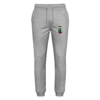 Otter Funny Kawaii Cartoon Character Clipart - Stanley/Stella Mover Unisex Organic Jogging Trousers - heather grey - Front - Marisol (170cm) & Nik (191cm)